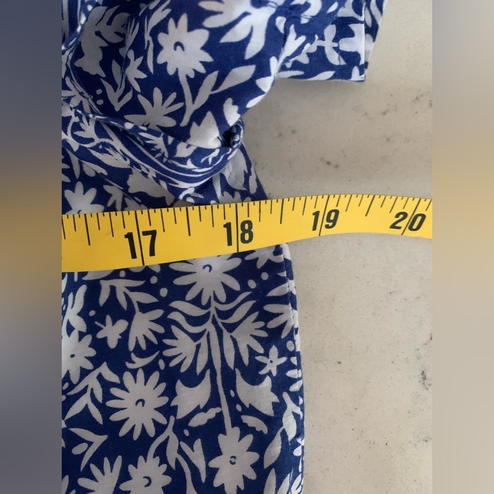 Vineyard Vines Blue Floral Off The Shoulder Romper - M - Picture 9 of 10